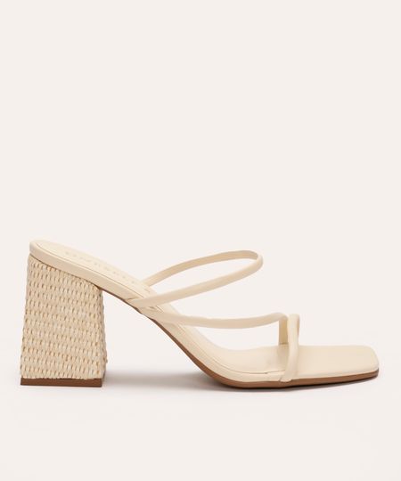 tamanco salto alto bloco tiras finas oneself off white 39 tamanco salto alto bloco tiras finas oneself off white 39