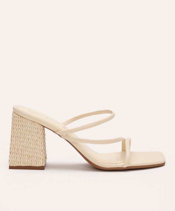 tamanco salto alto bloco tiras finas oneself off white 39