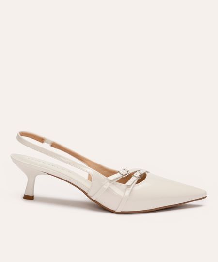 scarpin com fivelas salto fino baixo oneself off white 39 scarpin com fivelas salto fino baixo oneself off white 39