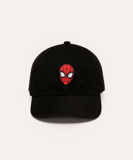 boné infantil aba curva homem aranha preto UNICO