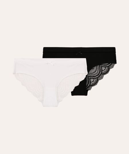 kit de 2 calcinhas caleçon rendada colorido GG kit de 2 calcinhas caleçon rendada colorido GG