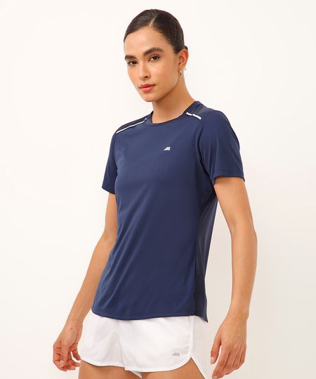 blusa com reflexivo nos ombros esportiva ace azul P