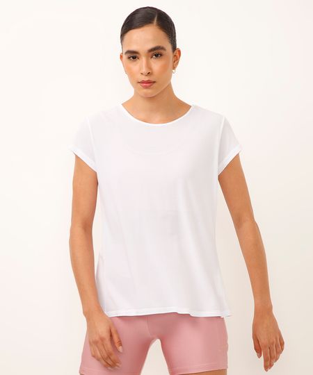 blusa canelada com recorte nas costas esportiva ace branca P blusa canelada com recorte nas costas esportiva ace branca P
