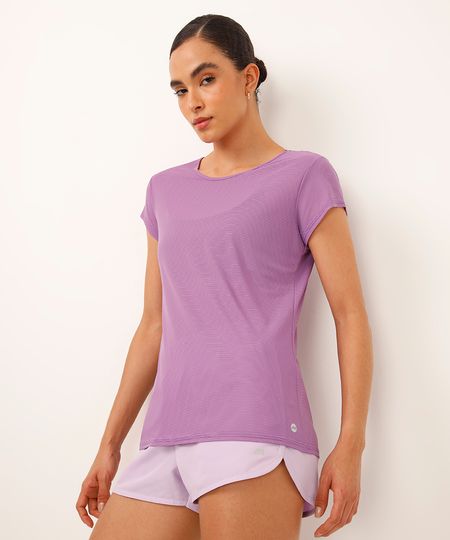 blusa canelada com recorte nas costas esportiva ace roxa P