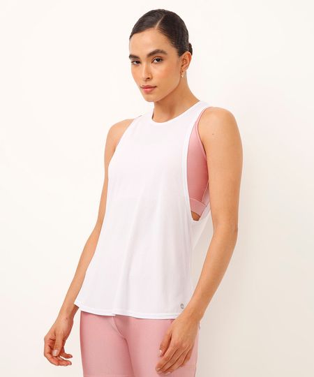 regata cavada com abertura esportiva ace - branco P