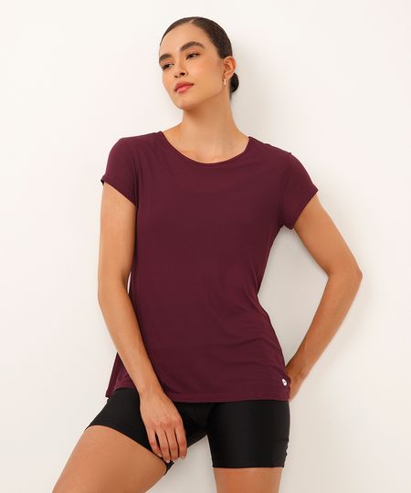 blusa canelada com recorte nas costas esportiva ace roxa P