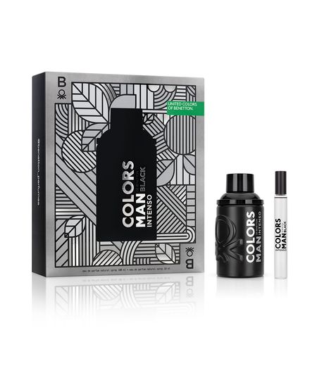 kit benetton united colors man black intenso eau de parfum 100ml UNICO