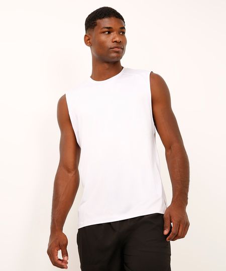 regata machão ultra strech esportiva ace branca P regata machão ultra strech esportiva ace branca P