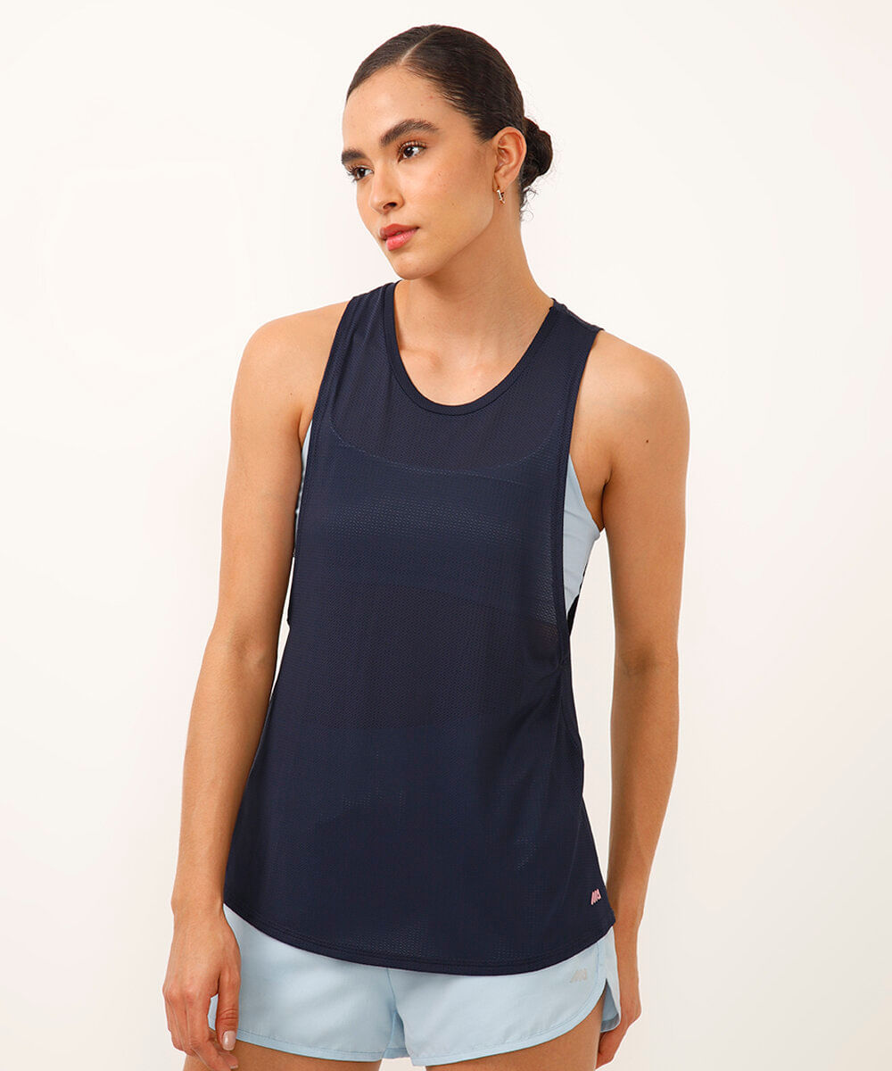 regata cavada com abertura esportiva ace - azul marinho