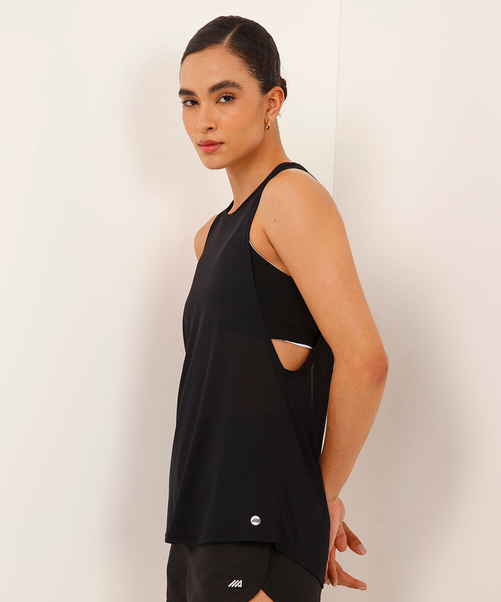 regata cavada com abertura esportiva ace - preto