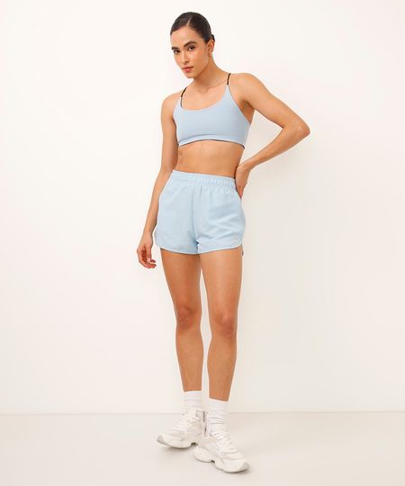short running com bolso esportivo ace verde acqua - azul claro P