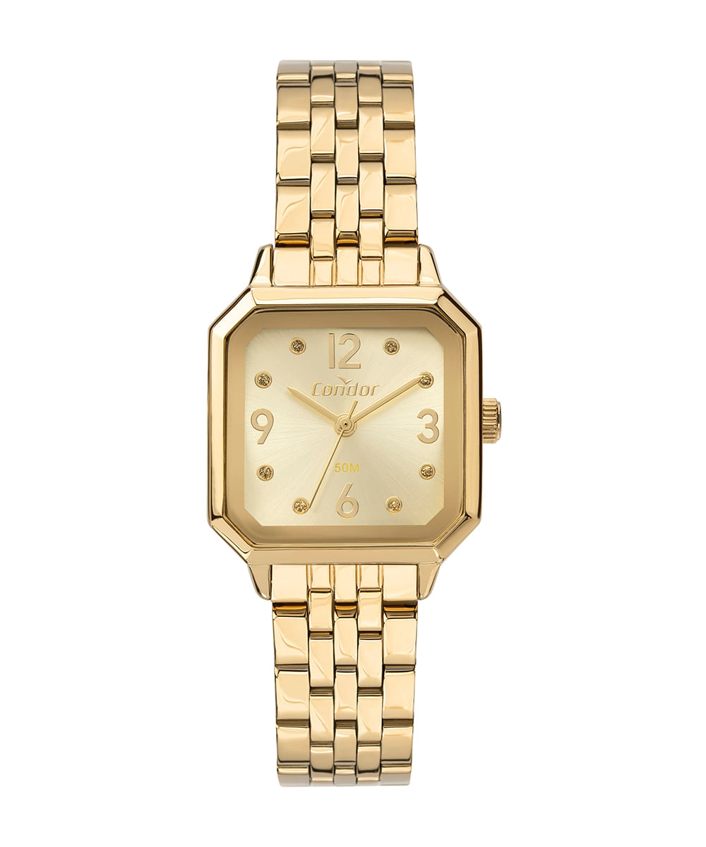 relógio condor analógico co2035mzlk4x - dourado