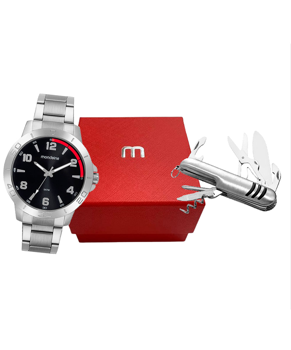 relógio mondaine analógico 99701g0mvne1k prateado