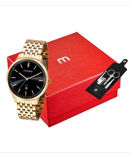 relógio mondaine analógico 99588gpmvda1k dourado UNICO