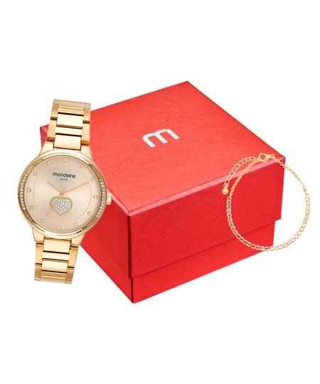 relógio mondaine analógico 32684lpmvde1k dourado UNICO