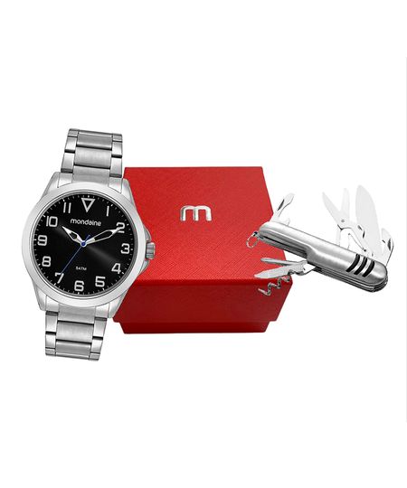 relógio mondaine analógico 32605g0mvne2kb - prata UNICO