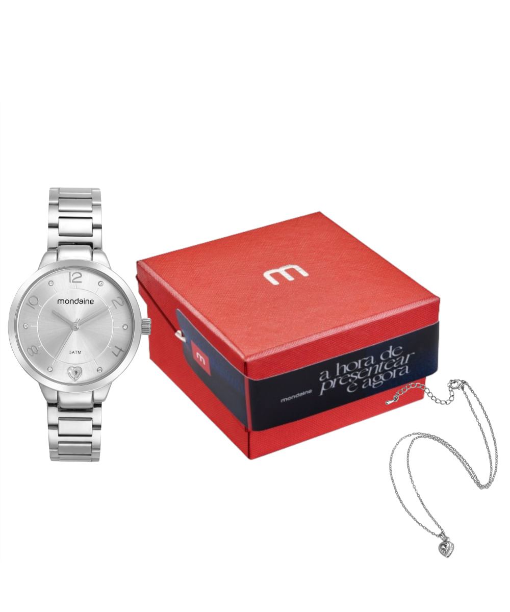 relógio mondaine analógico 32738l0mkne2k1 prateado