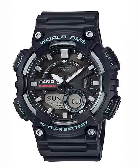 relógio casio analógico digital aeq110w1avdf  preto UNICO