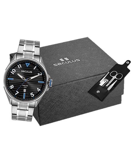 relógio seculus analógico calendário 77261g0svna1k prateado UNICO relógio seculus analógico calendário 77261g0svna1k prateado UNICO