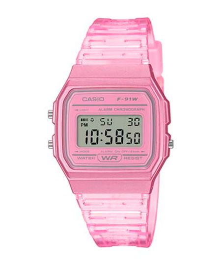 relógio casio digital f91ws4df rosa UNICO