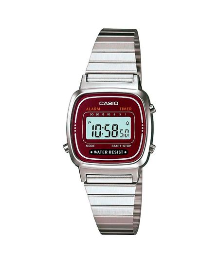 relógio casio digital la670wa4df prateado UNICO