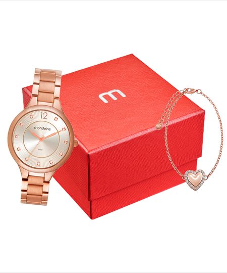 relógio mondaine analógico 32664lpmvre3k rosa UNICO