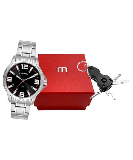 relógio mondaine analógico 99745g0mvne1k prateado UNICO