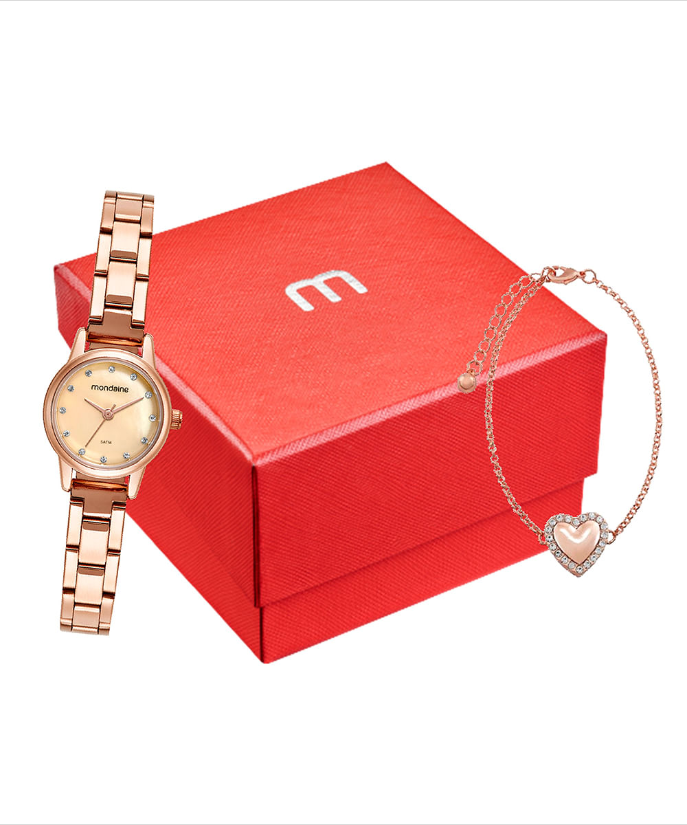 relógio mondaine analógico 32531lpmvre2k rosa