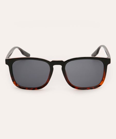 óculos de sol quadrado tartaruga triton preto UNICO
