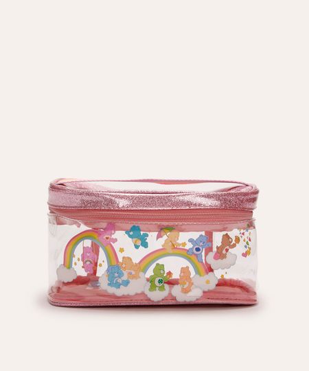 nécessaire ursinhos carinhosos com glitter rosa UNICO