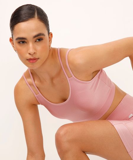 top nadador com bojo esportivo ace rosa M
