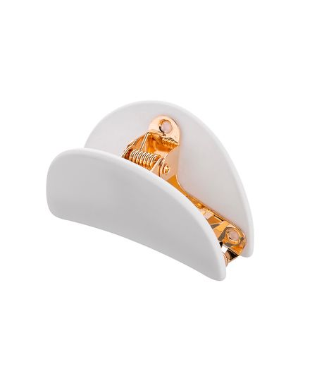 presilha de cabelo meia lua pequena proart branca UNICO presilha de cabelo meia lua pequena proart branca UNICO