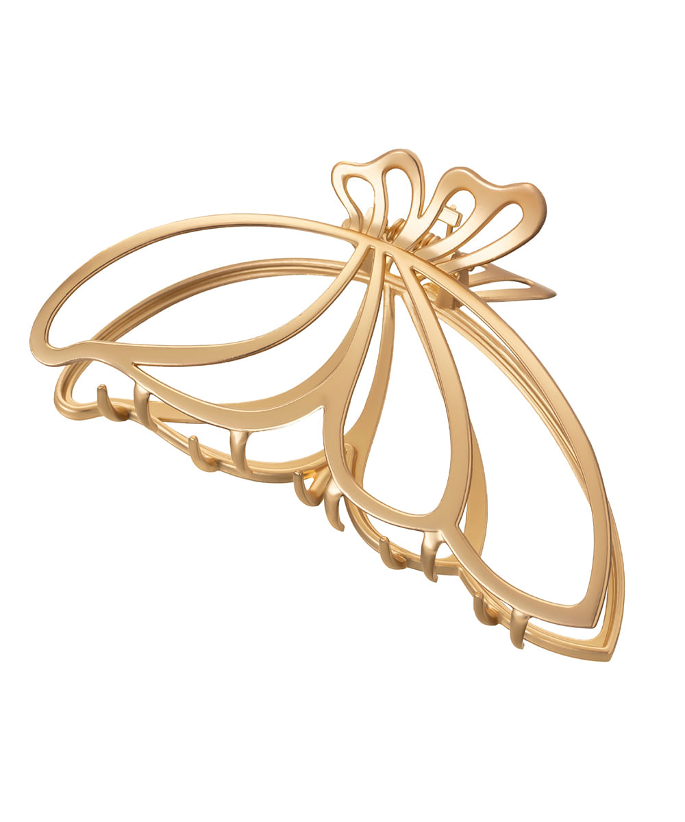 presilha de cabelo borboleta grande proart dourada