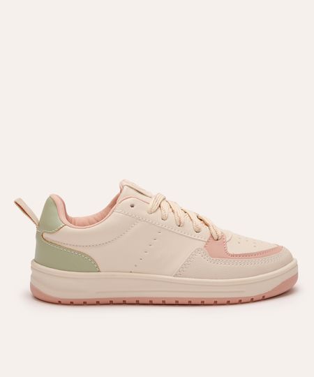 tênis com recortes infantil ace off white 28
