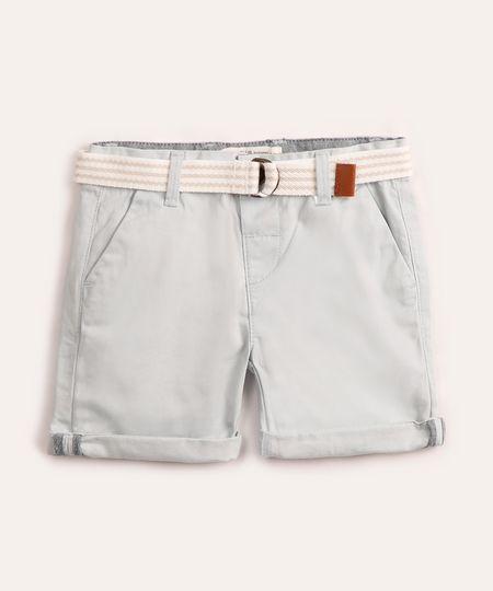 bermuda infantil de sarja com cinto azul 3 bermuda infantil de sarja com cinto azul 3