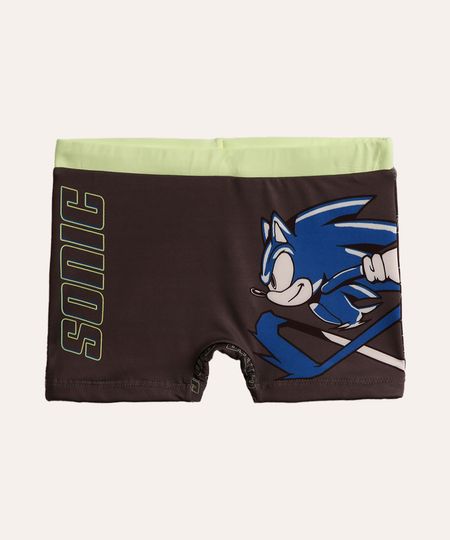 sunga infantil boxer sonic cinza 10
