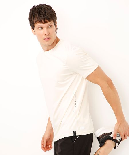 camiseta raglan esportiva ace bege P