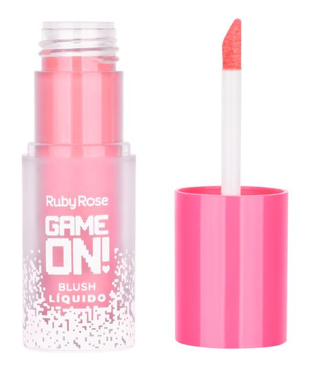 blush líquido ruby rose game on push start rosa UNICO blush líquido ruby rose game on push start rosa UNICO