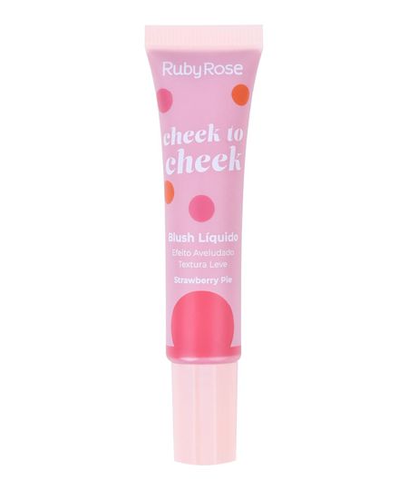 blush líquido ruby rose cheek to cheek strawberry rosa UNICO blush líquido ruby rose cheek to cheek strawberry rosa UNICO