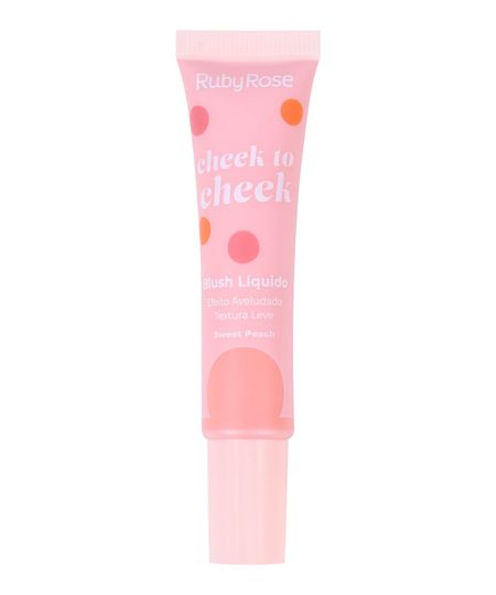 blush líquido ruby rose cheek to cheek sweet peach rosa UNICO blush líquido ruby rose cheek to cheek sweet peach rosa UNICO