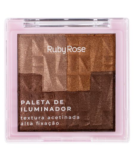 paleta ruby rose de iluminador master glow dourado UNICO