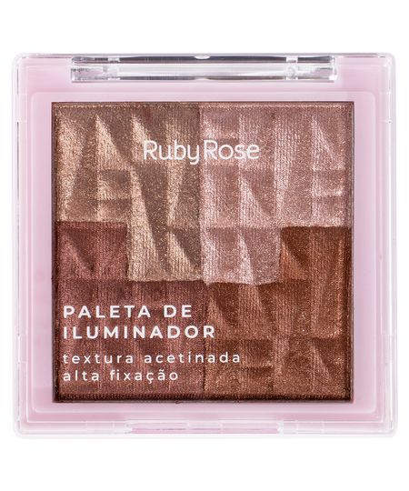 paleta ruby rose de iluminador glowist dourado UNICO paleta ruby rose de iluminador glowist dourado UNICO