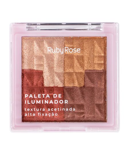 paleta ruby rose de iluminador fireglow dourado UNICO paleta ruby rose de iluminador fireglow dourado UNICO