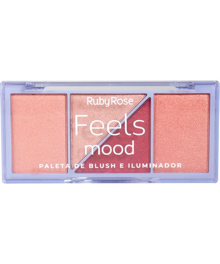 paleta de blush e iluminador feels mood hb75292 rosa UNICO paleta de blush e iluminador feels mood hb75292 rosa UNICO