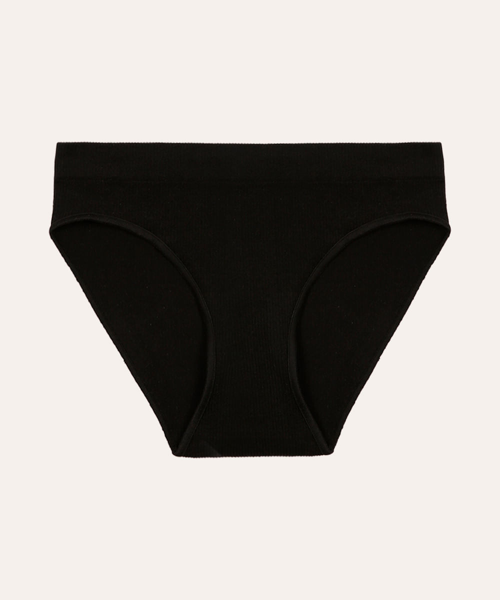 calcinha canelada infantil preta