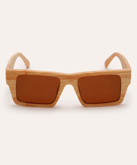 óculos de sol quadrado unissex - marrom UNICO óculos de sol quadrado unissex - marrom UNICO