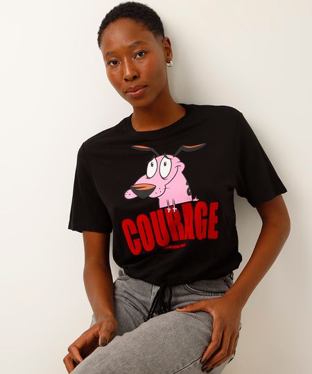 cropped de viscose com amarração coragem preta PP