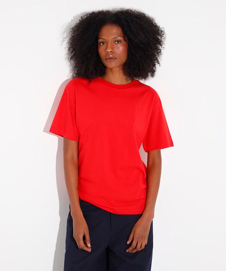 camiseta básica de algodão mindset vermelha G