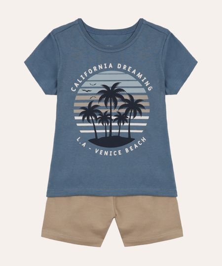 conjunto infantil curto coqueiro azul 2