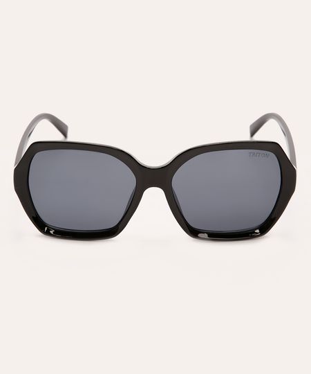 óculos de sol quadrado triton preto UNICO